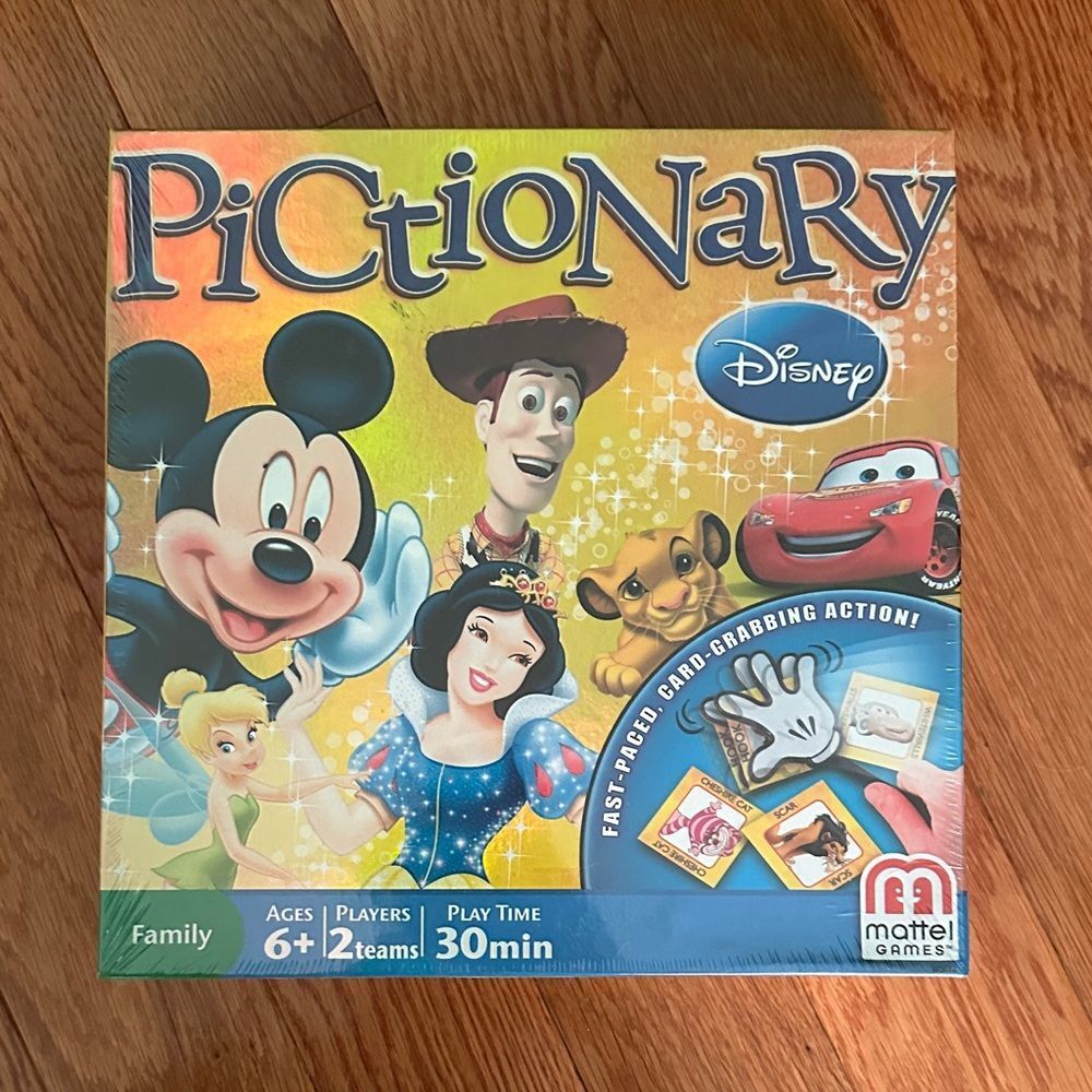 Disney Pictionary Game with Colorful Characters